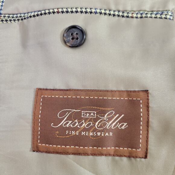 Tasso Elba Men's Blazer 44R 100% Pure New Wool Vitale Barberis Canonico Italy - Picture 8 of 12